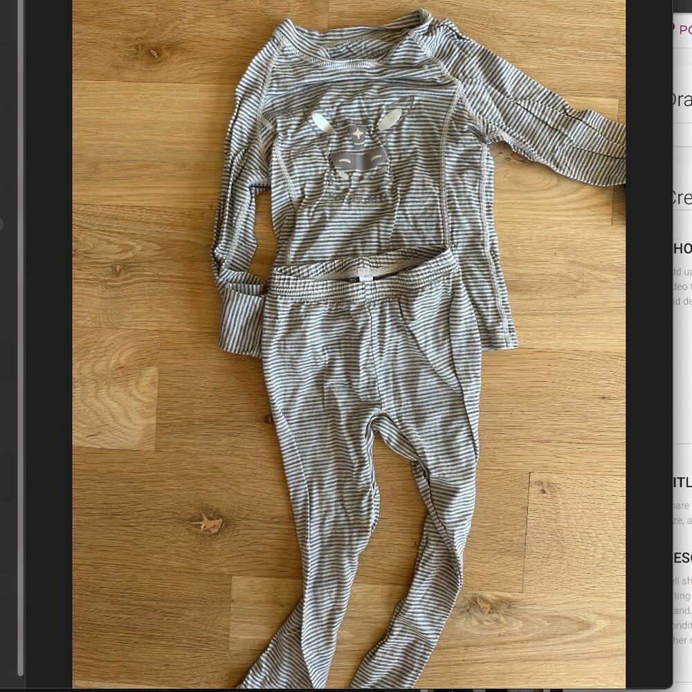 3-4 yr Poivre Blanc thermal/base layer outfit